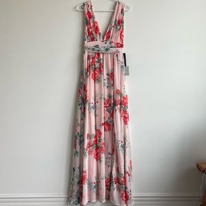 Lulus floral full-length dress
